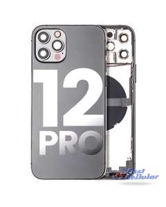 Back Housing with Small Parts installed for iPhone 12 Pro (for America Version)(with Logo original) Pre-owned - Graphite