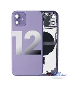 Apple iPhone 12 Back Housing with Small Parts Pre-installed if it is broken- Purple