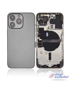 BACK HOUSING With SMALL COMPONENTS PRE-INSTALLED COMPATIBLE FOR IPHONE 13 PRO (GRAPHITE) A2483 A2636 A2639 A2640 A2638