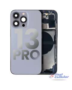 BACK HOUSING With SMALL COMPONENTS PRE-INSTALLED COMPATIBLE FOR IPHONE 13 PRO (SIERRA BLUE) A2483 A2636 A2639 A2640 A2638
