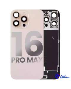 Back Glass With Steel Plate With MagSafe Magnet & Compatible For iPhone 16 Pro Max - Desert Titanium