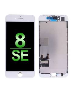 iPhone 8 SE (2020) LCD Screen Display with Touch Digitizer Panel and Frame (4.7 inches)(ultimate plus) - White