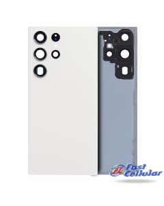 Back Cover with Camera Glass Lens and Adhesive Tape for Samsung Galaxy S23 Ultra S918 (for SAMSUNG) - Cream