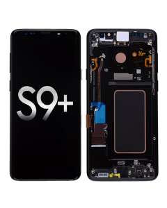 Samsung Galaxy S9 Plus OLED Screen Display with Digitizer Touch Panel and Bezel Frame G965 (Black Frame) Refurbished