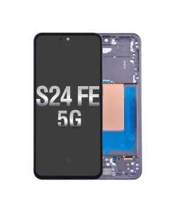 Premium OLED Screen Digitizer Assembly with Frame Replacement for Samsung Galaxy S24 FE 5G S721 America Version Graphite