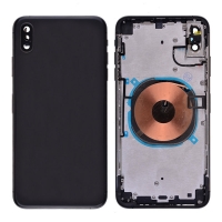 iPhone XS Max Back Housing with Small Parts installed (High Quality) - Black