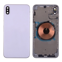 iPhone XS Max Back Housing with Small Parts installed (High Quality) - White