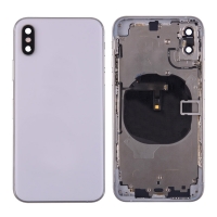 iPhone XS Back Housing with Small Parts installed (High Quality) - White