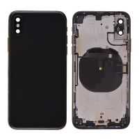 iPhone XS Back Housing with Small Parts installed (High Quality) - Black