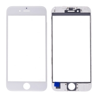 Front Screen Glass Lens with Frame for iPhone 6S - White