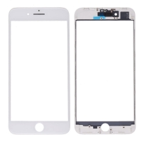 Front Screen Glass Lens with Frame for iPhone 8 Plus - White