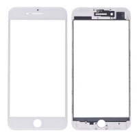 Front Screen Glass Lens with Frame for iPhone 7 Plus - White