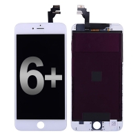 iPhone 6 Plus LCD with Touch Screen Digitizer with Frame (5.5 inches) (Ultimate Plus with plate) - White