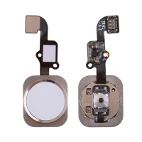 Home Button with Flex Cable Ribbon, Home Button Connector for iPhone 6 / 6 Plus - White
