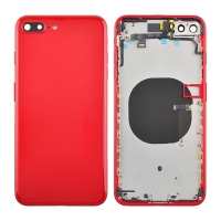 Back Housing with Small Parts Pre-installed for iPhone 8 Plus (High Quality) - Red (A1864 A1897 A1898)
