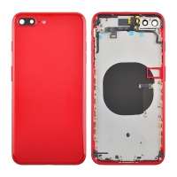 Back Housing with Small Parts Pre-installed for apple iPhone 8 Plus (High Quality) - Red (A1864 A1897 A1898)