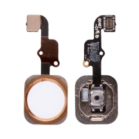 Home Button with Flex Cable Ribbon, Home Button Connector for iPhone 6S 6S Plus - White
