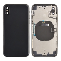 Back Housing with Small Parts Pre-installed for iPhone X (High Quality) - Black
