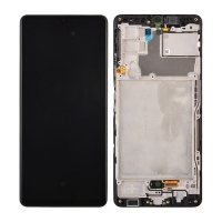 OLED Screen Digitizer Assembly With Frame for Samsung Galaxy A42 5G A426 (Premium) - Prism Dot Black