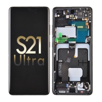 Samsung Galaxy S21 Ultra 5G G998 OLED Screen Digitizer Assembly with Frame - Phantom Black