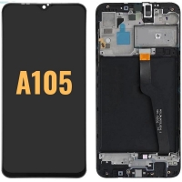 LCD Screen Display with Touch Digitizer Panel and Frame for Samsung Galaxy A10 A105 - Black