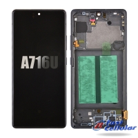 OLED Screen Digitizer Assembly With Frame for Samsung Galaxy A71 5G A716 (Premium) - Prism Cube Black