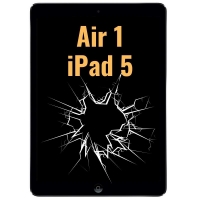 iPad Air iPad 5 (2017) Touch Screen Digitizer With Home Button and Home Button Flex Cable (High Quality) - Black - A1474 | A1475 | A1476 | A1822 | A1823