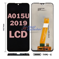 Samsung Galaxy A01(2019) A015 LCD Screen Digitizer Assembly Black (Narrow FPC Connector) (Size 143.7mm)