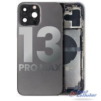 BACK HOUSING with SMALL COMPONENTS PRE-INSTALLED COMPATIBLE FOR IPHONE 13 PRO MAX (US VERSION) (Graphite) A2643 A2484 A2641 A2644 A2645.