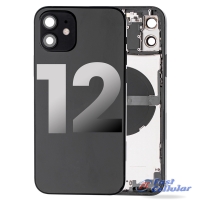 Apple iPhone 12 Back Housing with Small Parts Pre-installed if it is broken- Black