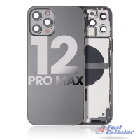 Back Housing with Small Parts Pre-installed for iPhone 12 Pro Max (for America Version) - Graphite A2410 A2411 A2412 A2342 