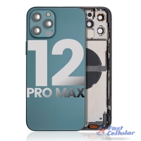 Back Housing with Small Parts Pre-installed for iPhone 12 Pro Max (for America Version) - Pacific Blue  A2410 A2411 A2412 A2342.