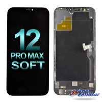 Premium Soft OLED Screen Digitizer Assembly With Frame for iPhone 12 Pro Max (OLED SOFT JK) - Black