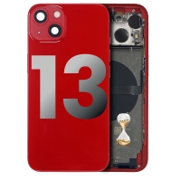 Back Housing with Small Parts Pre-installed for iPhone 13 (for America Version) - Red