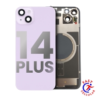 BACK GLASS WITH STEEL PLATE WITH MAGSAFE MAGNET PRE-INSTALLED COMPATIBLE FOR IPHONE 14 PLUS (PURPLE)