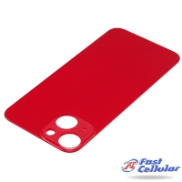 For Apple iPhone 14 Plus back glass (Large Camera Hole) (Red)