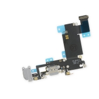 Charging Port with Flex Cable, Earphone Jack and Mic for iPhone 6S Plus (5.5 inches) (Super High Quality) - Black