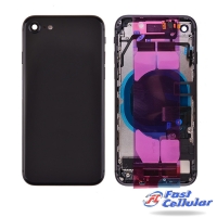 Apple iPhone 8 Back Housing with Small Parts Pre-installed (High Quality) - Black iPhone SE (2020) A2275 A2296 A2298 A1863 A1905 A1906