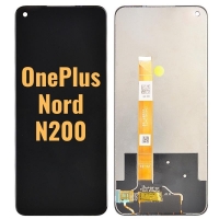 LCD Screen Display with Digitizer Touch Panel and Bezel Frame for OnePlus Nord N200 5G - Black