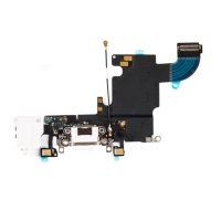 Charging Port with Flex Cable, Headphone Jack and Microphone for iPhone 6S (4.7 inches) (Super High Quality) - White
