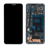 LCD Screen Display with Touch Digitizer Panel and Bezel Frame for LG G7 ThinQ LM-G710(Black Frame) - Black