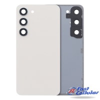 Back Cover with Camera Glass Lens and Adhesive Tape for Samsung Galaxy S23 Plus S916 (for SAMSUNG) - CREAM