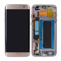 Samsung Galaxy S7 Edge G935A LCD Screen Display with Digitizer Touch Panel and Bezel Frame - Gold